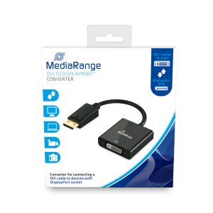Καλώδιο MediaRange DVI to DisplayPort converter, gold-plated, DVI-I socket (24+5 Pin)/DP plug, 15cm, black (MRCS174)Καλώδιο MediaRange DVI to DisplayPort converter, gold-plated, DVI-I socket (24+5 Pin)/DP plug, 15cm, black (MRCS174)