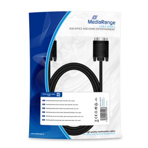 Καλώδιο MediaRange SVGA monitor connection cable, VGA/VGA, 1.8m., Black (MRCS105)Καλώδιο MediaRange SVGA monitor connection cable, VGA/VGA, 1.8m., Black (MRCS105)