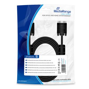 Καλώδιο MediaRange SVGA monitor connection cable, with ferrite cores, VGA/VGA, 3.0m., Black (MRCS114)Καλώδιο MediaRange SVGA monitor connection cable, with ferrite cores, VGA/VGA, 3.0m., Black (MRCS114)