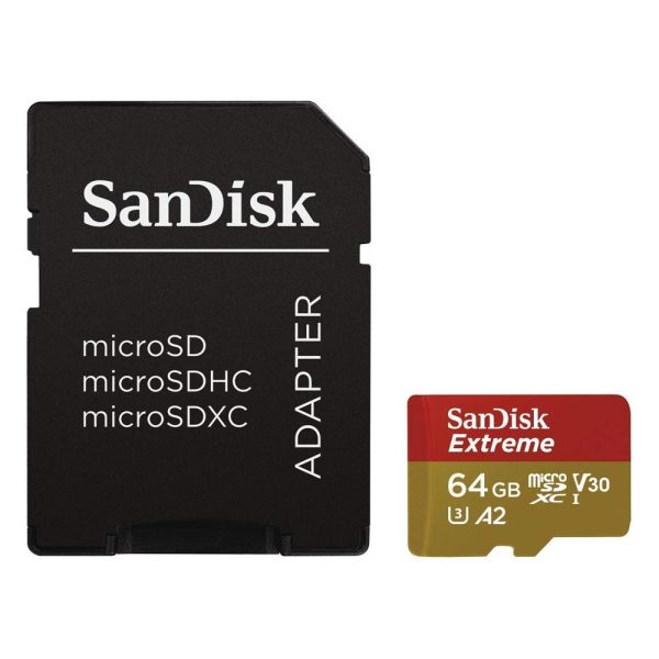 Sandisk microSDXC ActionExtreme Memory Card 64GB (SDSQXA2-064G-GN6AA) (SANSDSQXA2-064G-GN6AA)