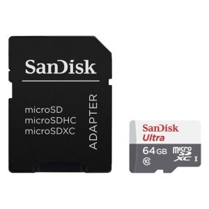 Sandisk Memory 64GB Ultra microSDHC/microSDXC UHS-I (SDSQUNR-064G-GN3MA) (SANSDSQUNR-064G-GN3MA)Sandisk Memory 64GB Ultra microSDHC/microSDXC UHS-I (SDSQUNR-064G-GN3MA) (SANSDSQUNR-064G-GN3MA)