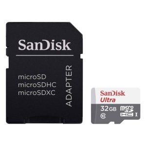 Sandisk Ultra microSDHC 32GB Class 10 A1 With Adapter (SDSQUNR-032G-GN3MA) (SANSDSQUNR-032G-GN3MA)Sandisk Ultra microSDHC 32GB Class 10 A1 With Adapter (SDSQUNR-032G-GN3MA) (SANSDSQUNR-032G-GN3MA)