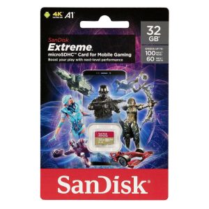 Sandisk Exrteme microSDXC 32GB Card for Mobile Gaming  (SDSQXAF-032G-GN6GN) (SANSDSQXAF-032G-GN6GN)Sandisk Exrteme microSDXC 32GB Card for Mobile Gaming  (SDSQXAF-032G-GN6GN) (SANSDSQXAF-032G-GN6GN)