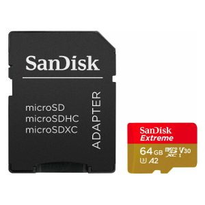 Sandisk Extreme microSDXC 64GB Class 10 U3 V30 A2 UHS-I με αντάπτορα (SDSQXAH-064G-GN6MA) (SANSDSQXAH-064G-GN6MA)Sandisk Extreme microSDXC 64GB Class 10 U3 V30 A2 UHS-I με αντάπτορα (SDSQXAH-064G-GN6MA) (SANSDSQXAH-064G-GN6MA)