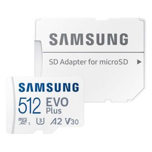 Samsung Micro Secure Digital Evo Plus (2021) U3 512GB Class 10 (MB-MC512KA/EU) (SAMMB-MC512KA/EU)Samsung Micro Secure Digital Evo Plus (2021) U3 512GB Class 10 (MB-MC512KA/EU) (SAMMB-MC512KA/EU)