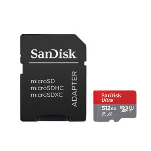 Sandisk Ultra microSDXC 512GB Class 10 U1 A1 UHS-I 140MB/s (SDSQUAC-512G-GN6MA) (SANSDSQUAC-512G-GN6MA)Sandisk Ultra microSDXC 512GB Class 10 U1 A1 UHS-I 140MB/s (SDSQUAC-512G-GN6MA) (SANSDSQUAC-512G-GN6MA)