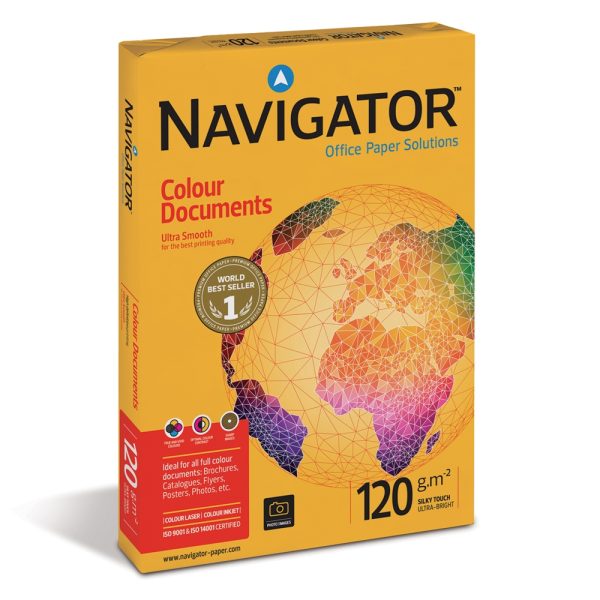 Επαγγελματικό Χαρτί Εκτύπωσης Navigator (Colour Documents) A4 120g/m² 250 Φύλλα (NVG330967)