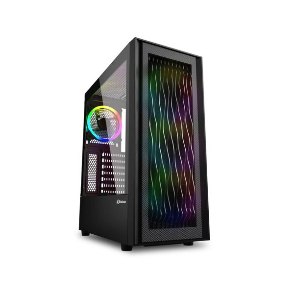 Sharkoon RGB Wave Gaming Full Tower PC Case Black (39838340) (SHR39838340)